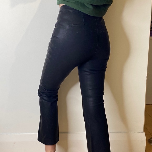 Black Vegan Leather Pants Urban Outfitters - Picture 3 of 4